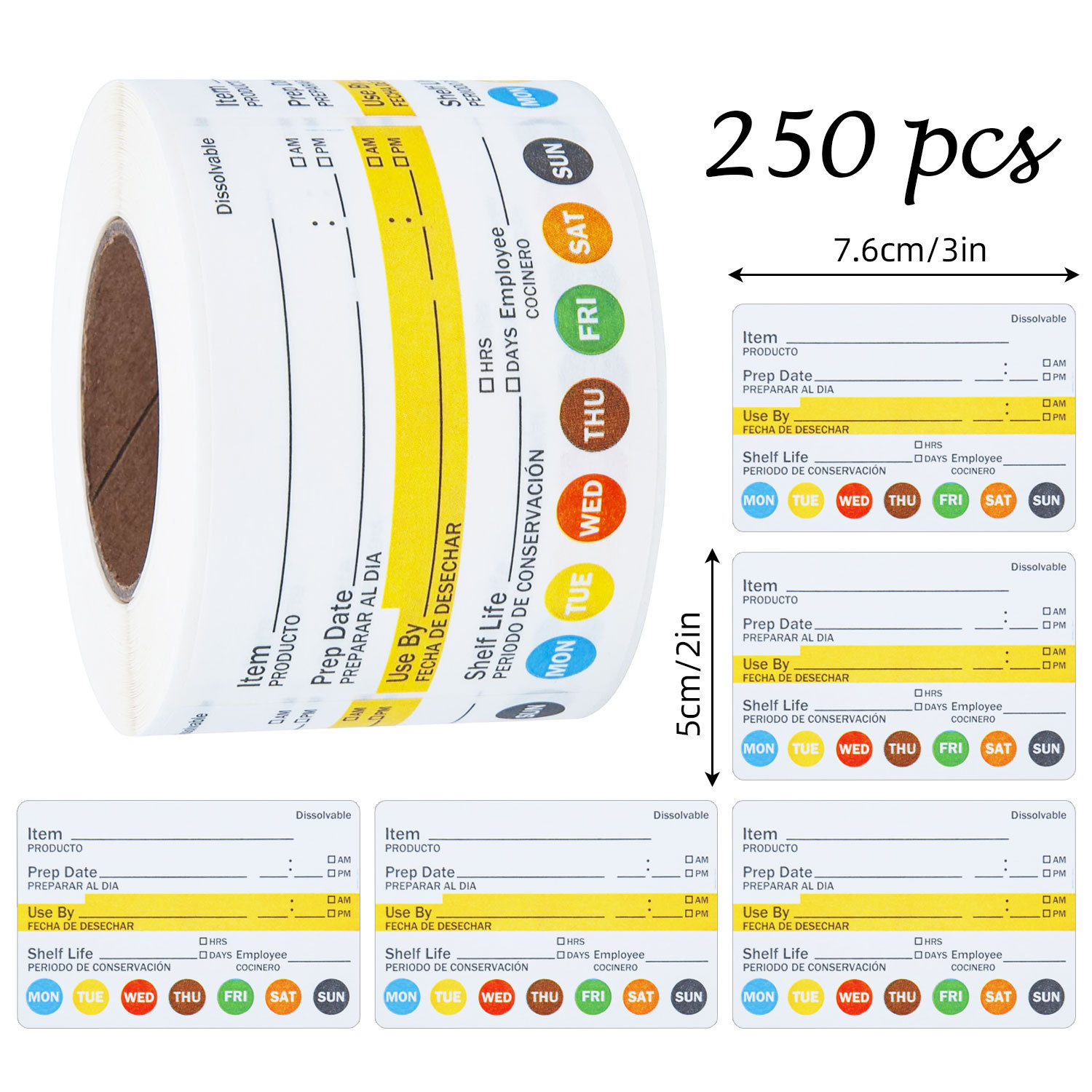 250 sztuk/rolka Etykiety z dat – Food Storage Labels recenzja i cena
