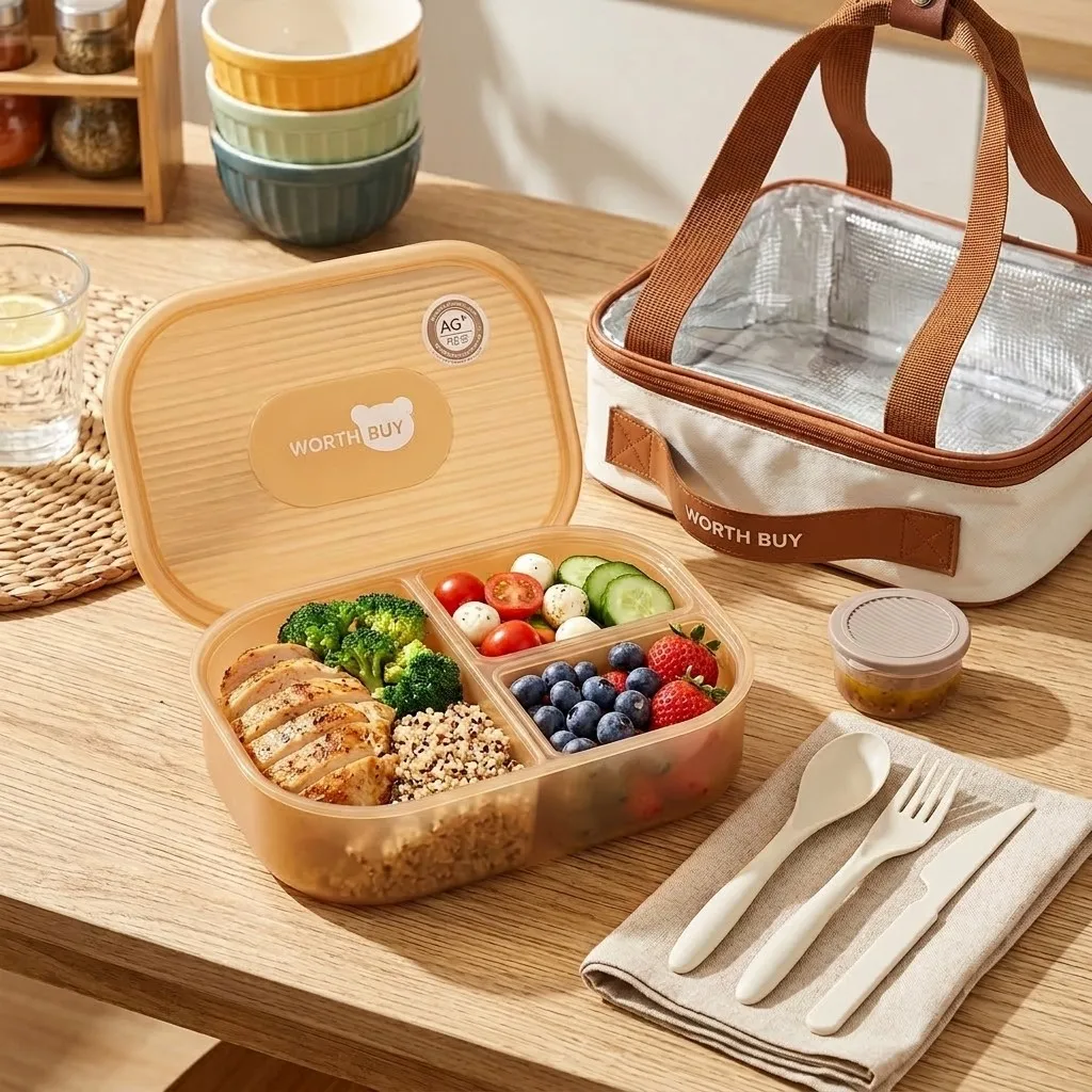 Plastikowe pudełko bento z prz – Food Storage With Dividers recenzja i cena