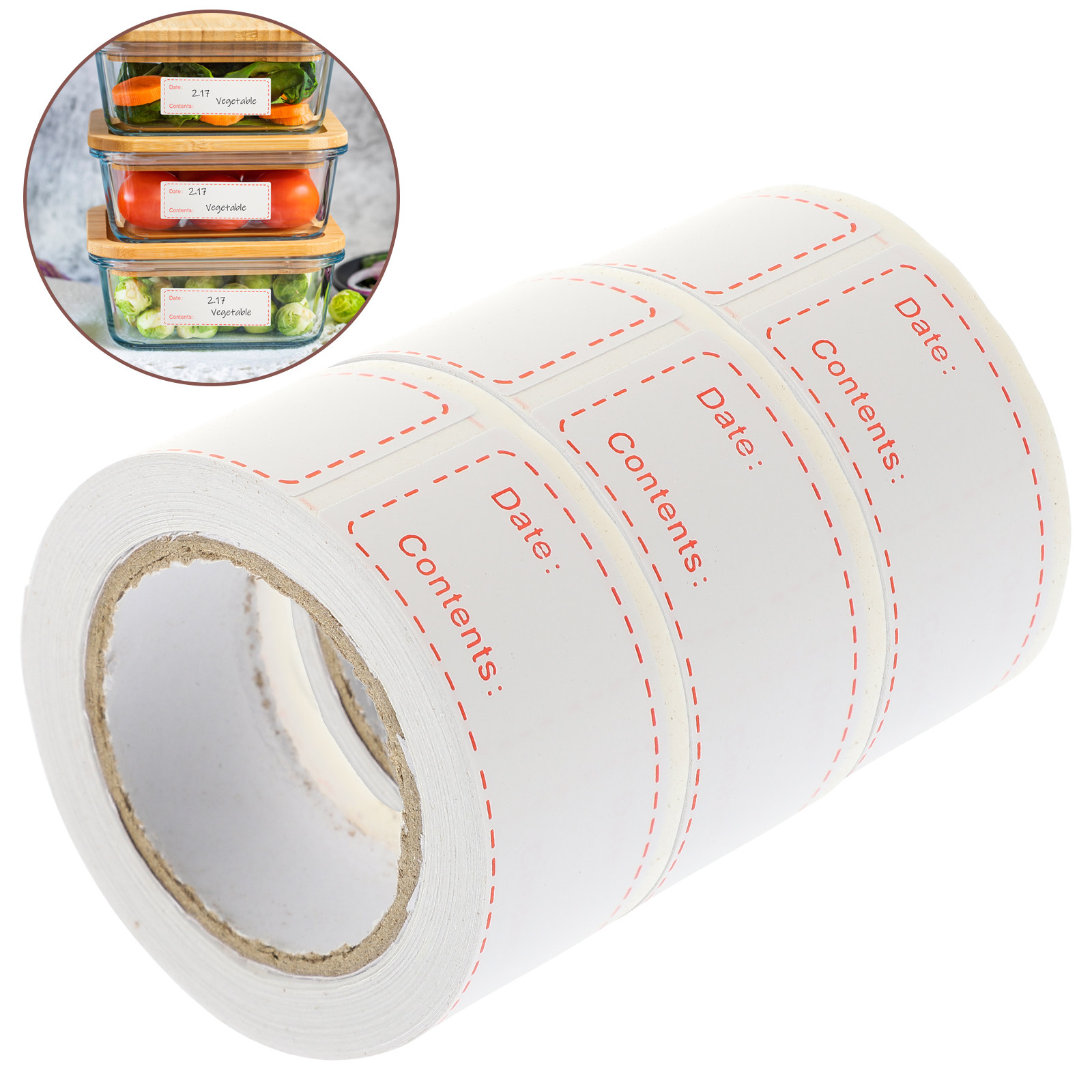 3 rolki naklejek do etykietowa – Food Storage Labels recenzja i cena