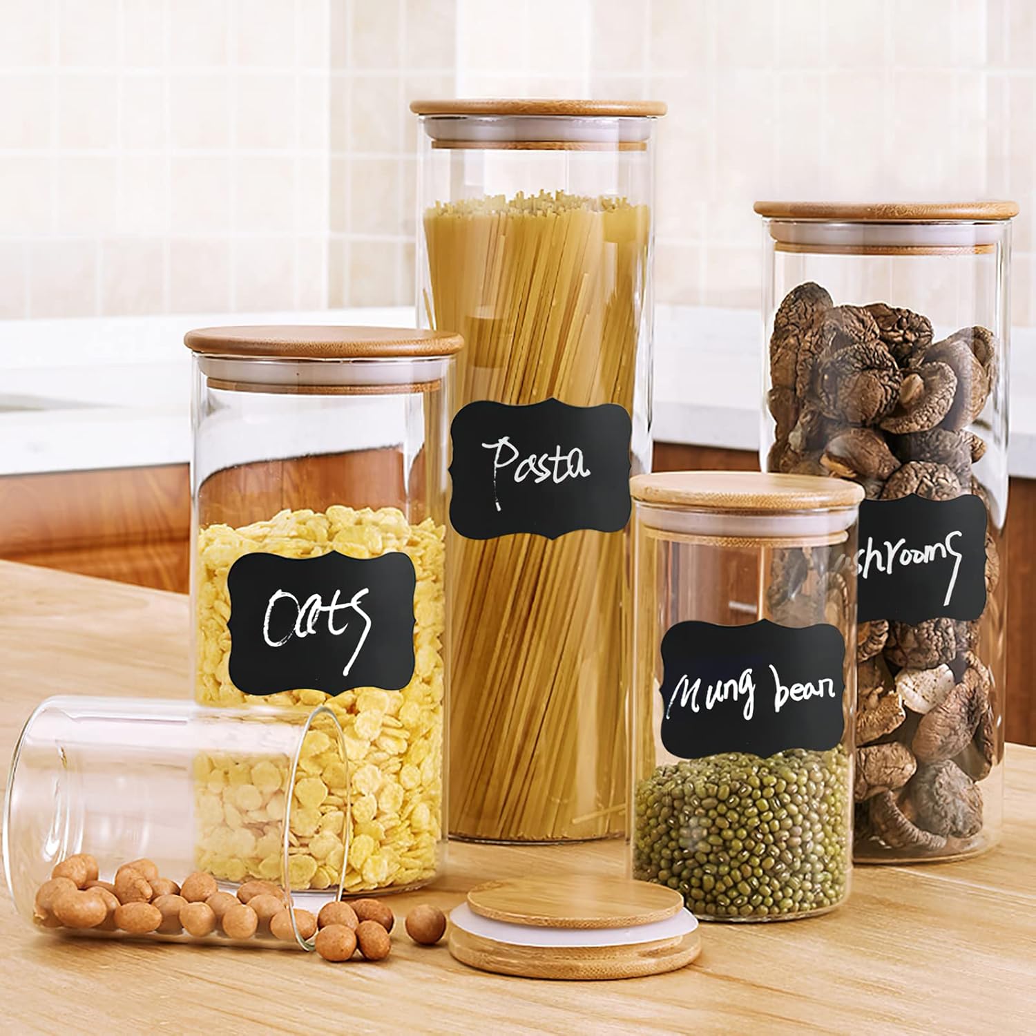 40/80 szt. Etykiety tablicowe  – Food Storage Labels recenzja i cena